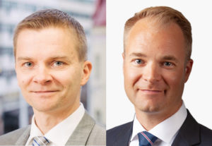 Asianajajat Petri Nevalainen ja Jukka Tanhuanpää työskentelevät päivittäin yritysten sopimusasioiden parissa.